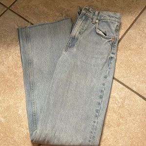 Zara high rise wide straight leg jeans worn once